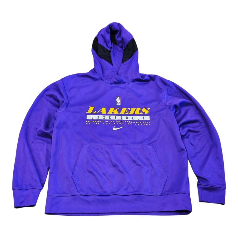 Men's Nike Basketball Lakers Game Hoodie Size Medium Purple CN3854-504